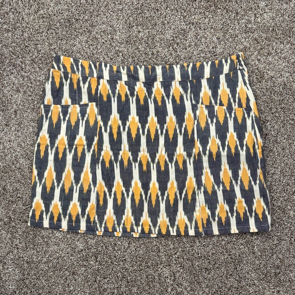 Mata Traders Mini Skirt in Yellow and Navy